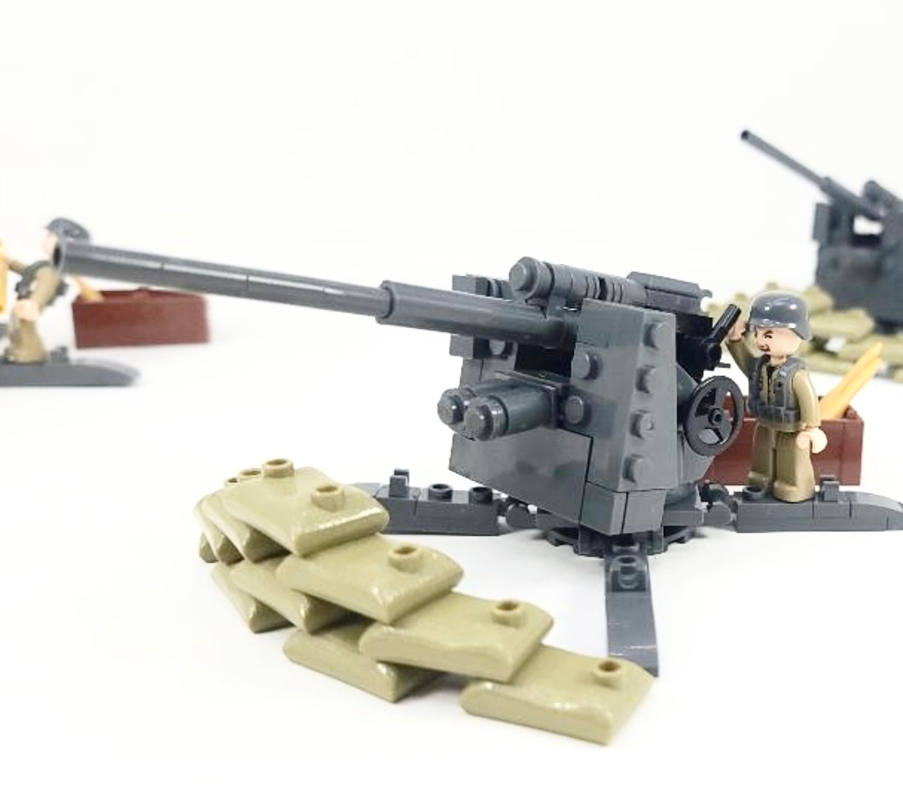 WWII German Anti-Aircraft Gun Building Blocks Set | General Jim's Toys & Bricks | GJ-GAB