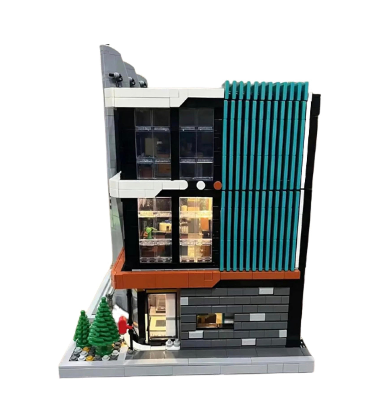 Open Box | Downtown Office Building Modular Building Blocks Set with Integrated Light Panels