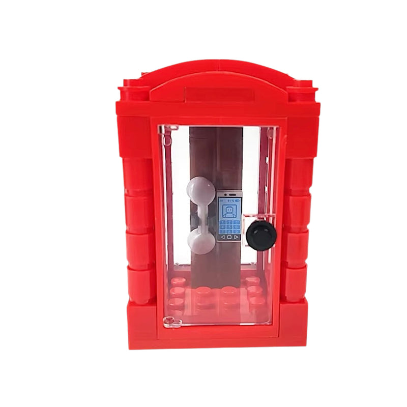 Traditional British Red Telephone Booth Building Blocks Toy Bricks Set (Set of 2)  | General Jim's Toys