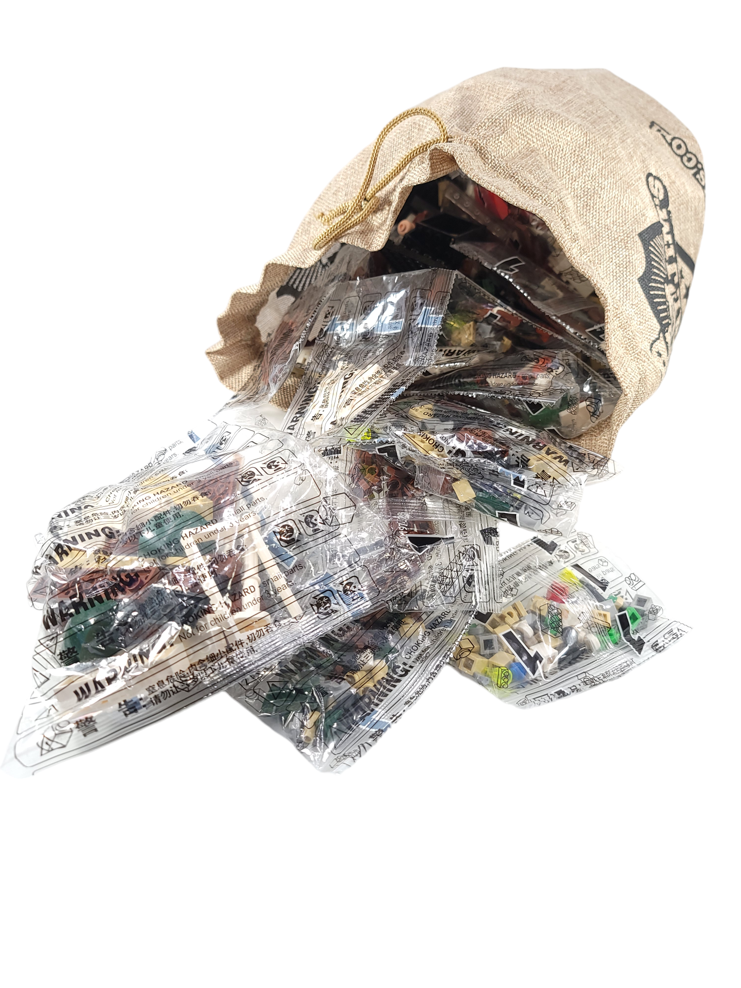 Mixed building blocks grab bag | 3 pound random pieces | City Set Pieces