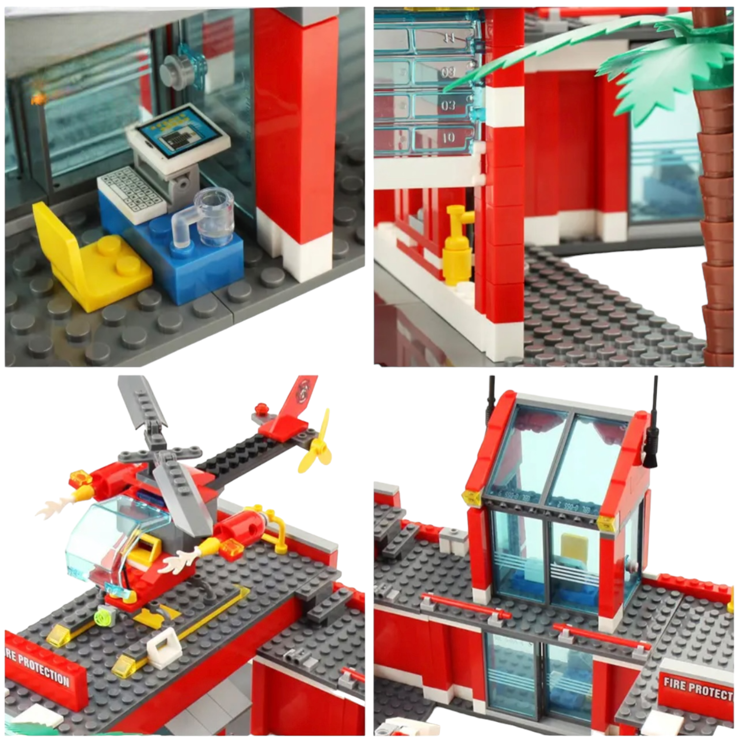 General Jim’s Multi-Vehicle Fire Station Building Block Set |General Jim's Toys & Bricks | GJ-FSWV