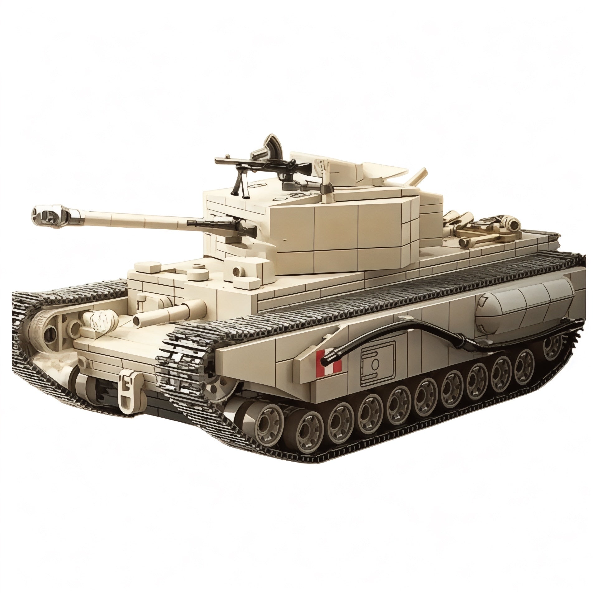 Churchill MK.I British Infantry Tank Building Block Set | General Jim's Toys & Bricks | GJ-CHUR