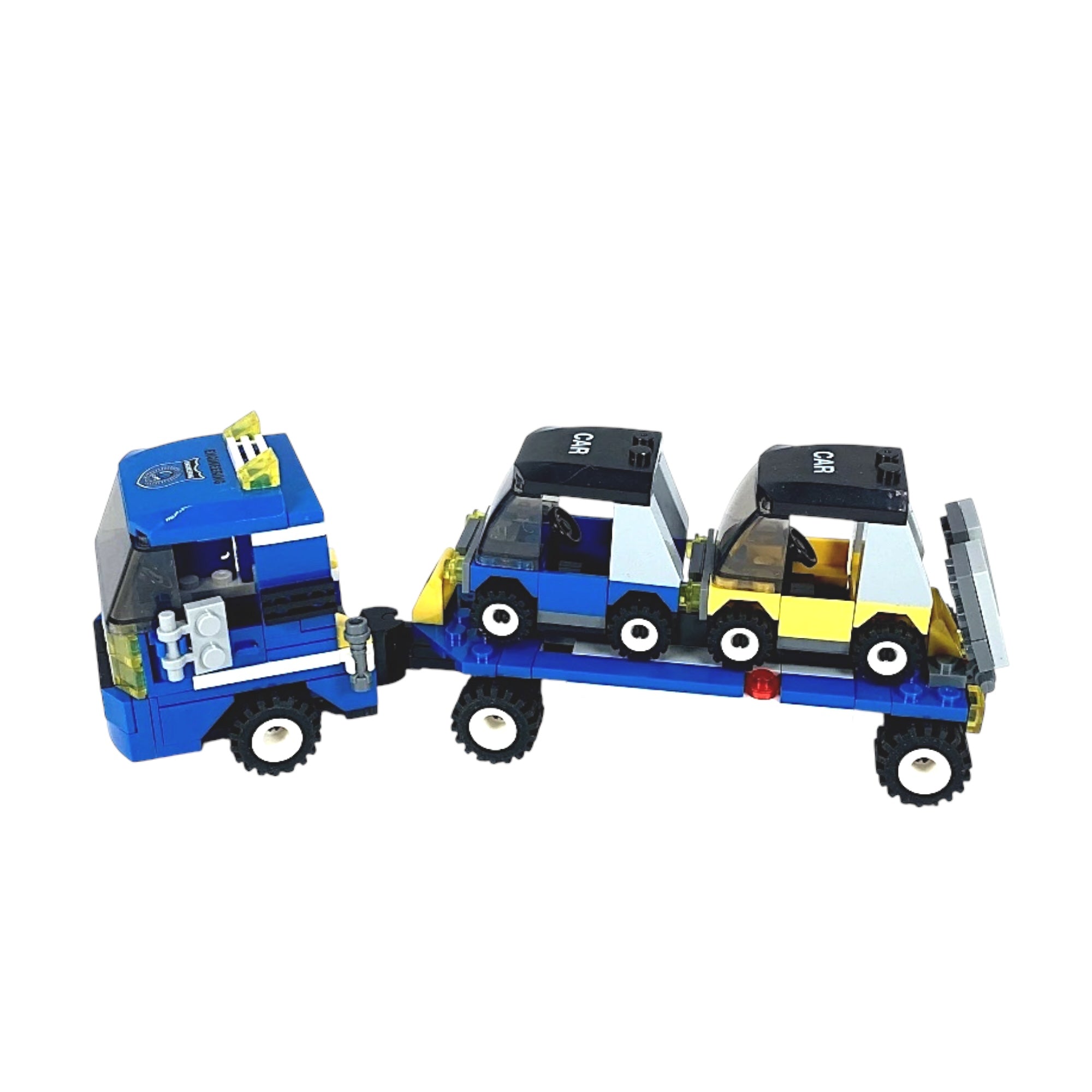 Blue Car Hauler Building Blocks Set | General Jim's Toys & Bricks | GJ-BCH