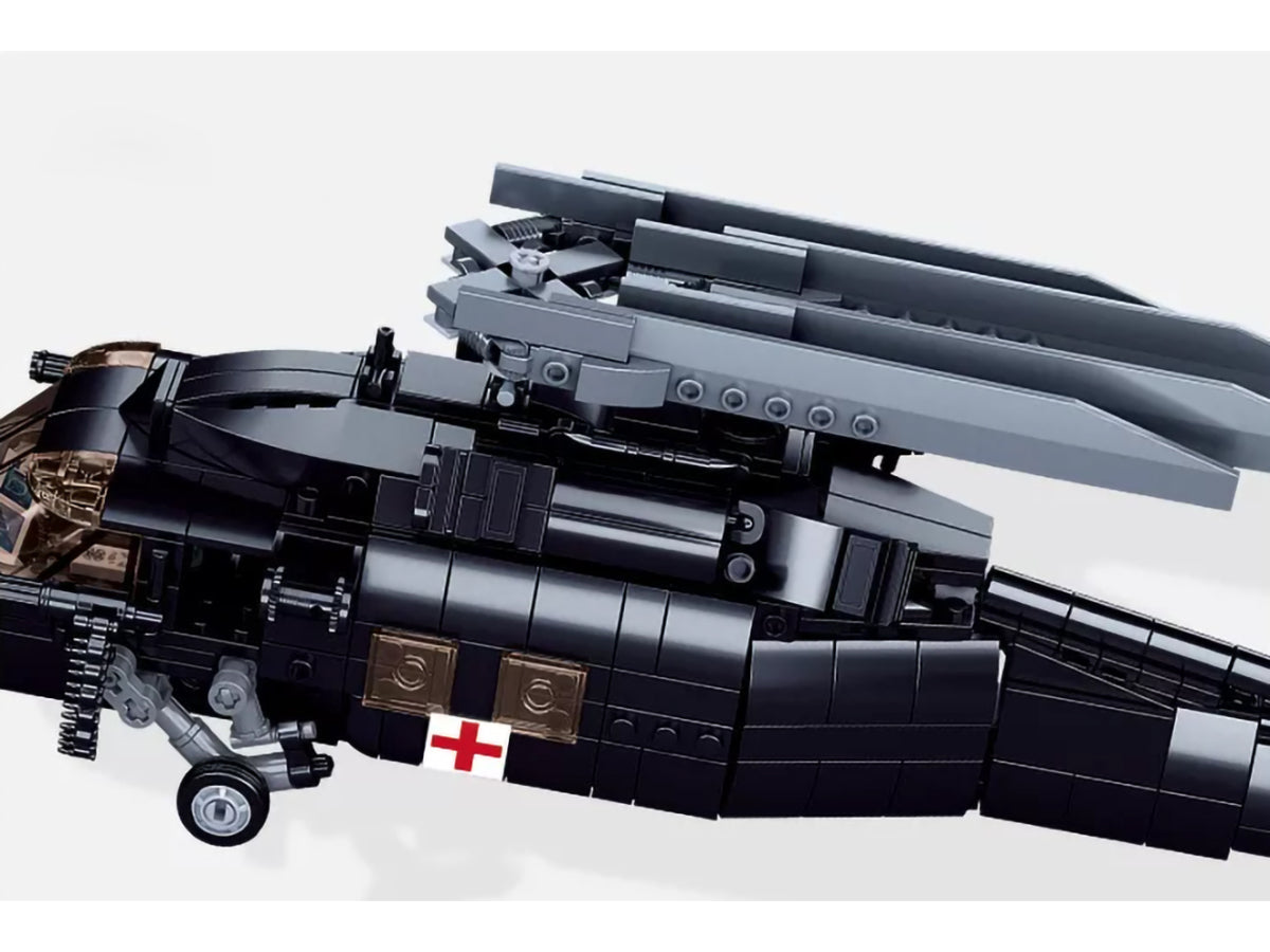 US UH-60 Marine Medical Black Hawk Military Helicopter Building Block Set | General Jim’s Toys & Bricks | GJ-UHBH
