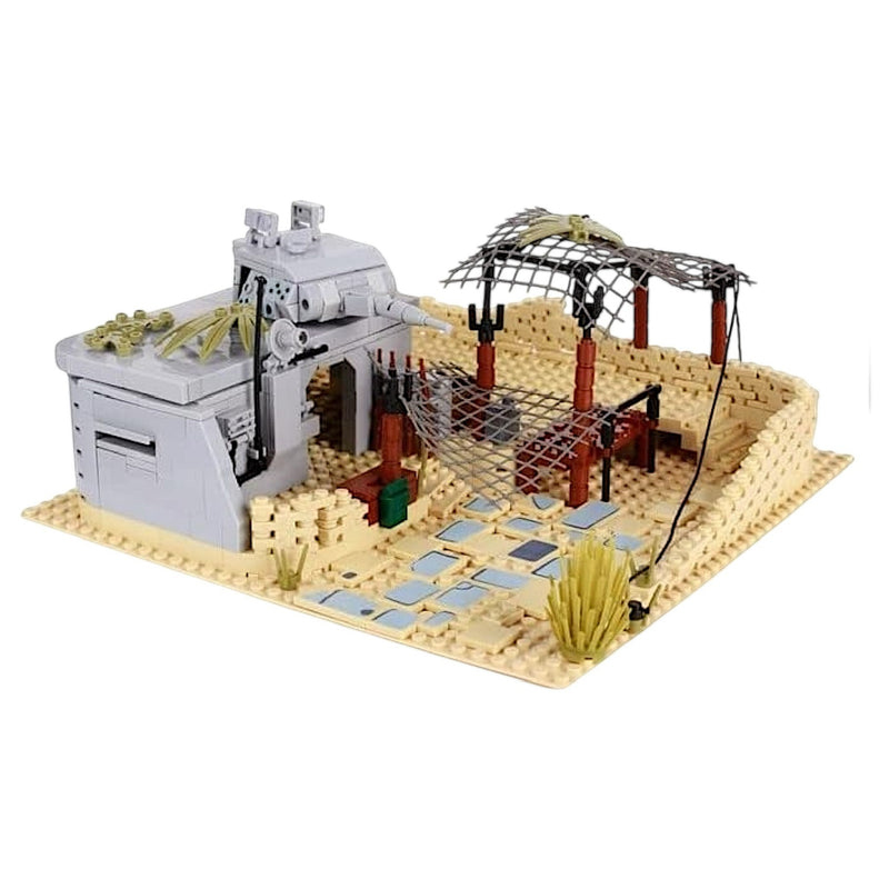 WWII German Military Fortress Model - 1053-Piece Building Block Set with Detailed Combat Bunker Scene - Compatible with Major Brands