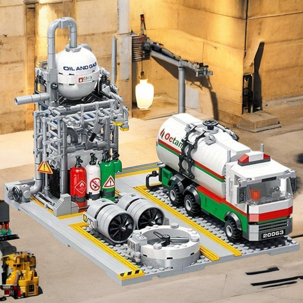 Chemical Plant: Loading Station City Building Blocks Set