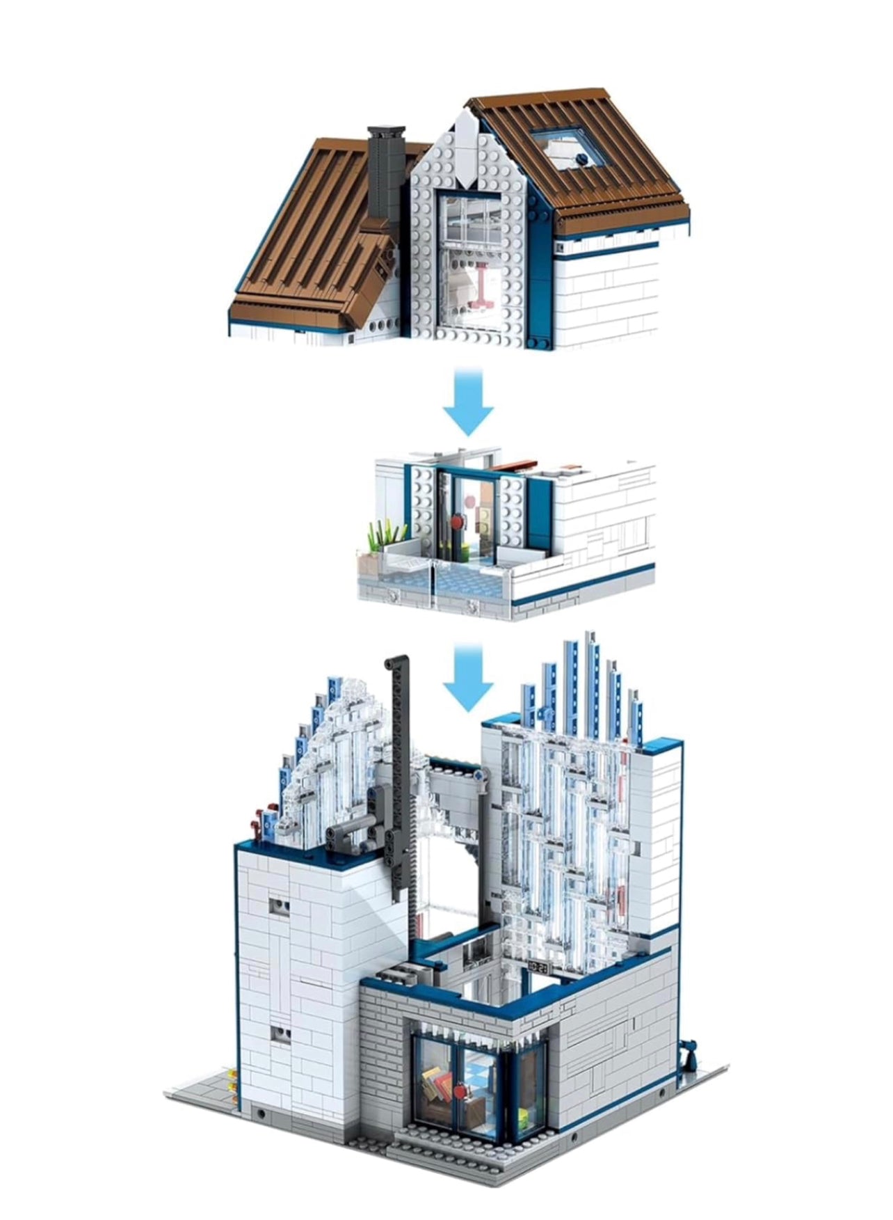 Modern Library Building Blocks Set | General Jim's Toys & Bricks | GJ-ML