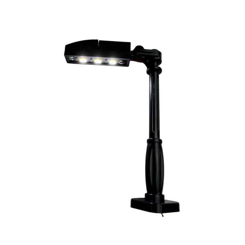 Set of 6 Black Building Block Street Lamps – Detailed, Elegant Accessories for Cityscapes and Dioramas