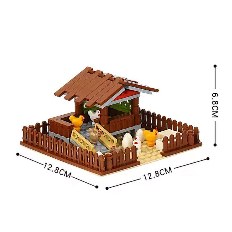 Chicken Coop Hen House Building Blocks Toy Bricks Set | General Jim's Toys