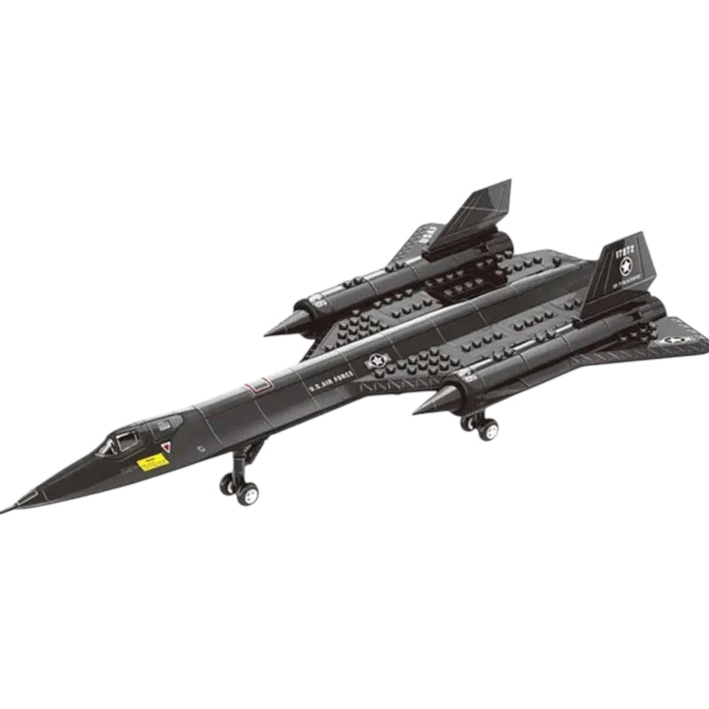 Military Series SR-71 Reconnaissance Aircraft Jet Blackbird Air Force Building Block Set (183 Pieces) -Building and Military Toys