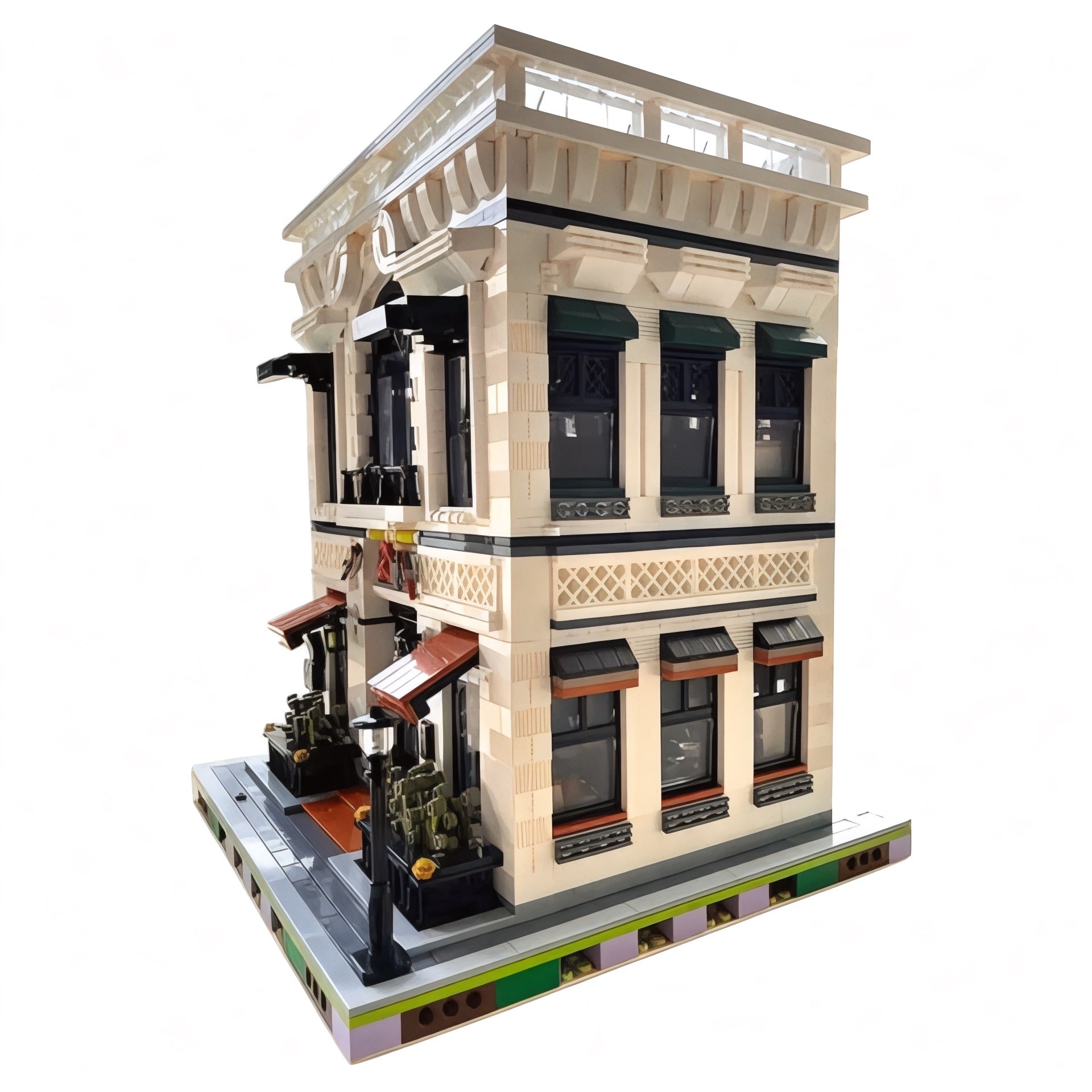 3-Level Seafood Restaurant Building Blocks Set