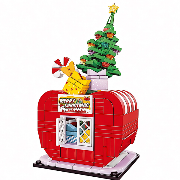 Christmas Apple House Fun Shop | Colorful Modular Building Blocks Bricks Set