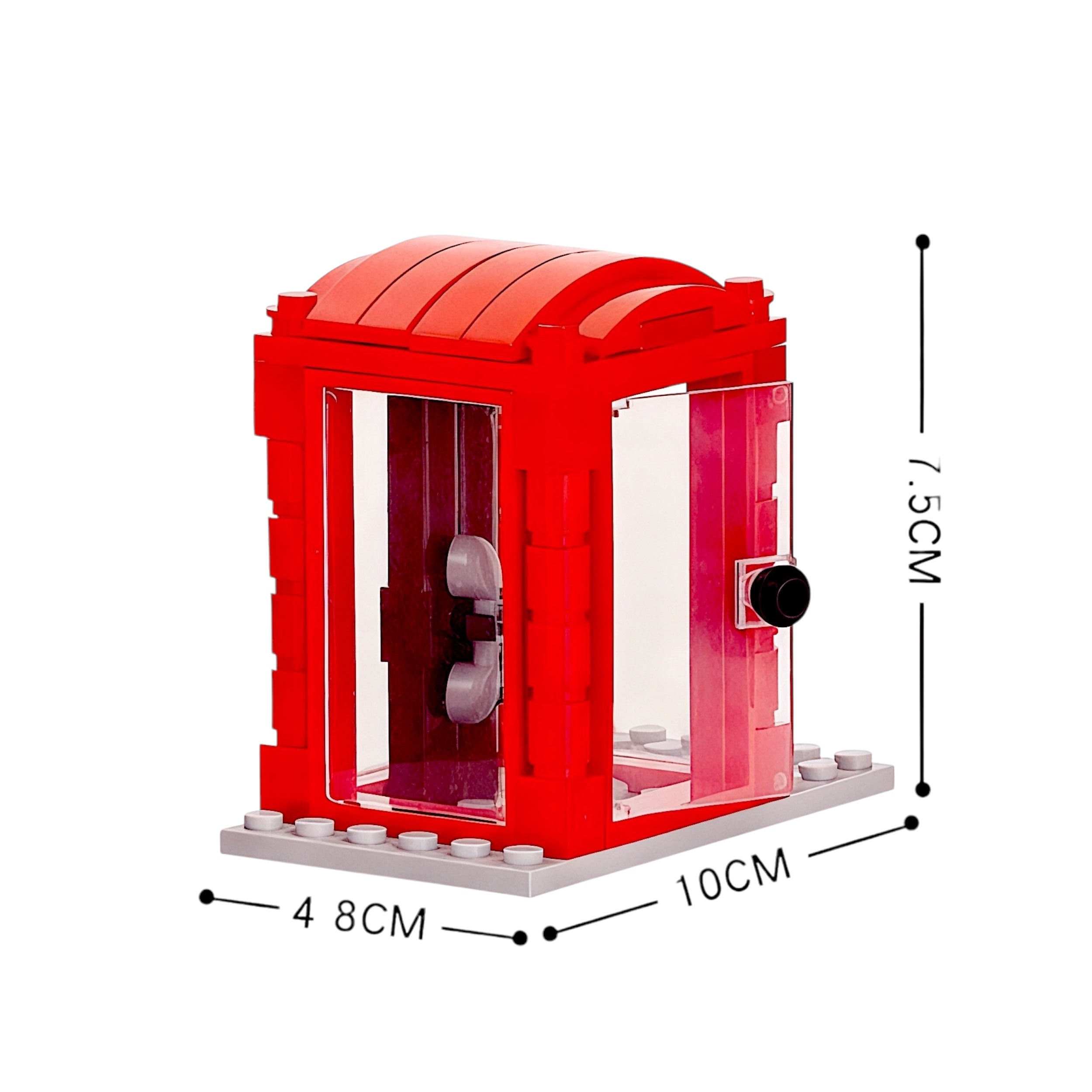 Red Phone Booth Building Block Set (2-Pack) | General Jim's Toys & Bricks | GJ-RTB2