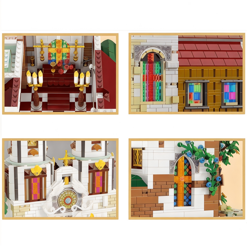 St. Andrew’s Church Building Block Set - 3221 Pieces, Medieval Architecture Model Modular Building Set | General Jim’s Toys