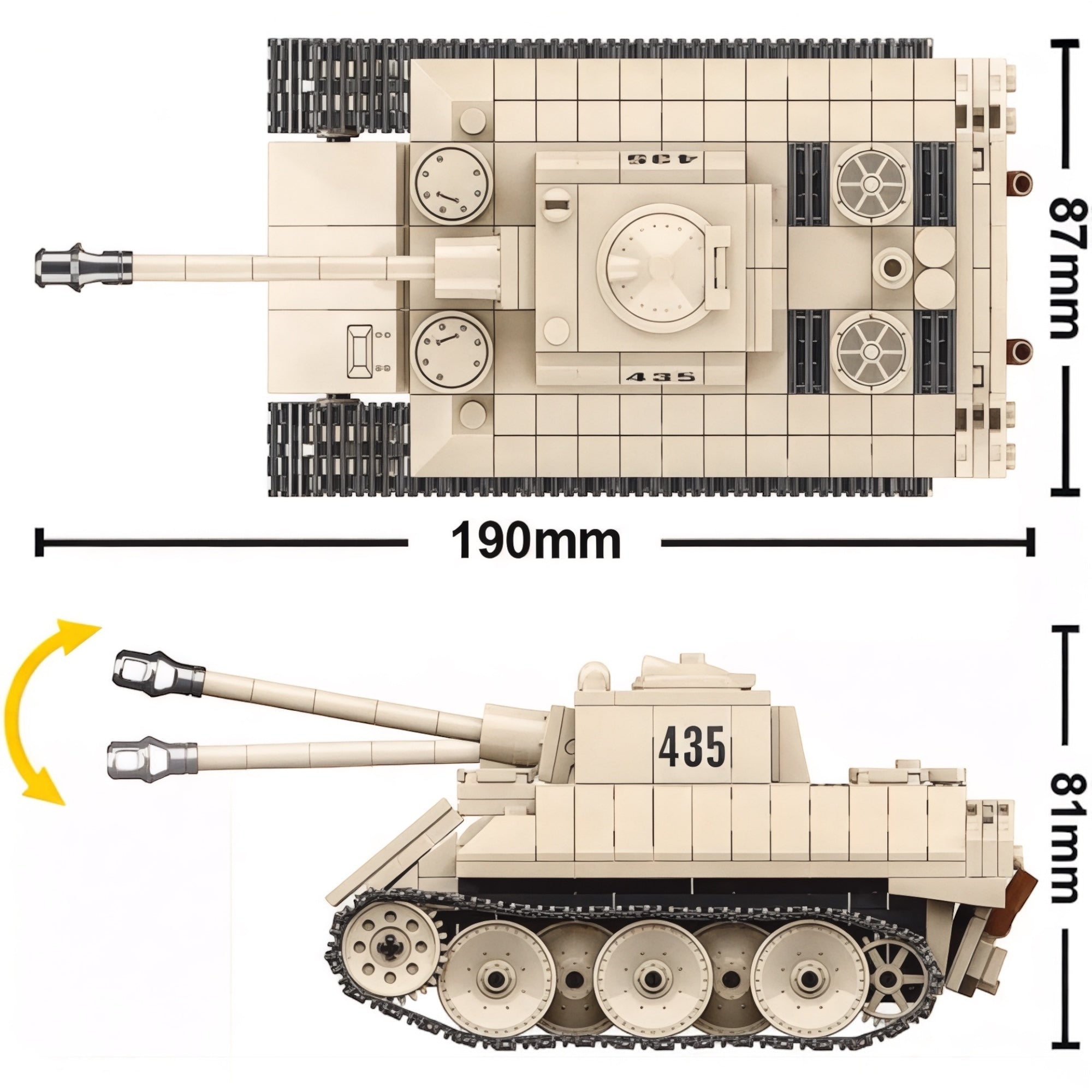 German WWII VK1602 Leopard Tank Building Blocks Set | General Jim's Toys & Bricks | GJ-VKLT