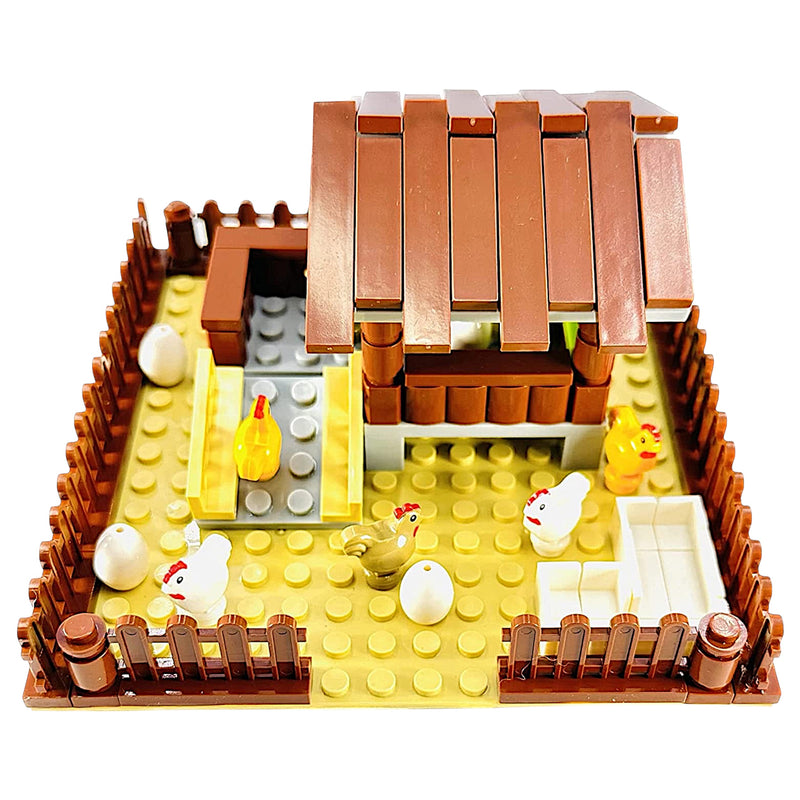 Chicken Coop Hen House Building Blocks Toy Bricks Set | General Jim's Toys