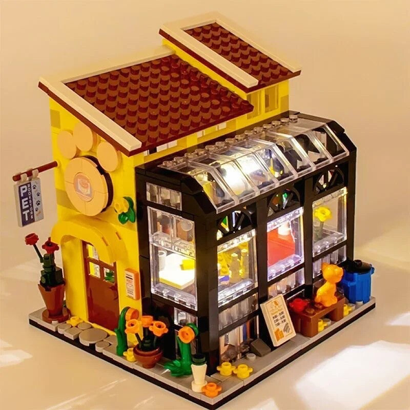 Cat Café Bookstore Modular Building Blocks Set | General Jim's Toys & Bricks | GJ-CBS