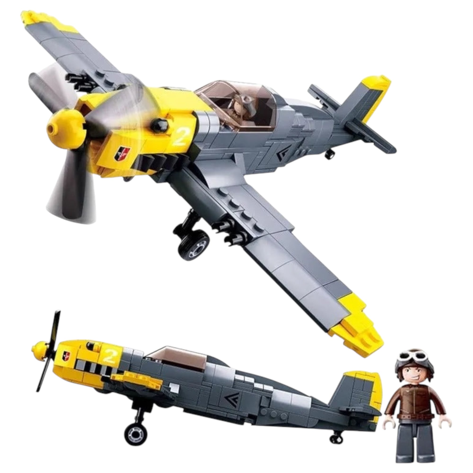 WWII German Fighter BF-109 Building Blocks Set | General Jim's Toys & Bricks | GJ-GWW2FP