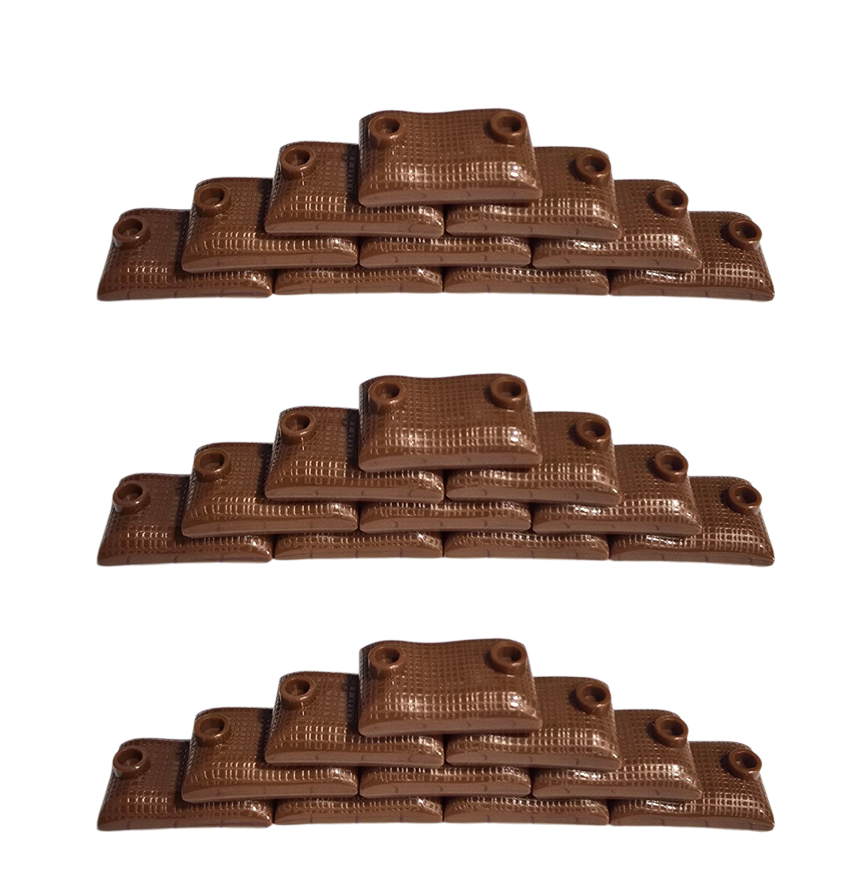 Brick Red Sandbags Military Building Bricks Accessories x 30 | General Jim's Toys & Bricks | GJ-BSB30