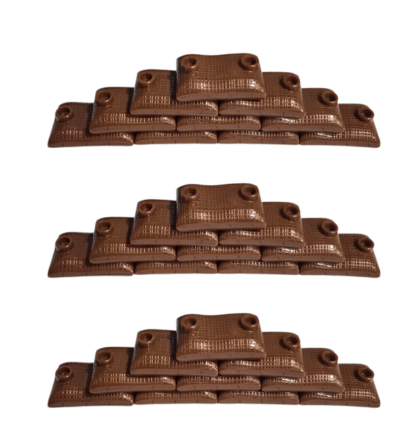 Brick Red Sandbags Military Building Bricks Accessories x 30 | General Jim's Toys & Bricks | GJ-BSB30