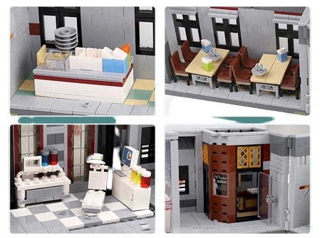 3 Level Lunatic Mad House Lunatic Asylum Hospital Modular Architecture Model with Lighting | General Jim's Toys