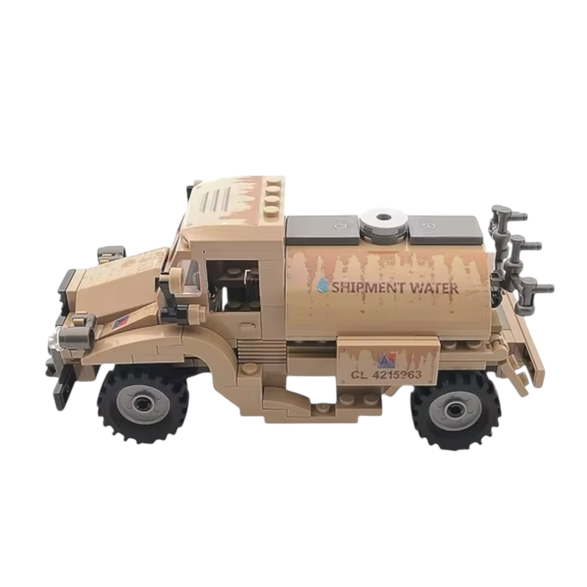 WWII Military Water Tanker Building Block Set | General Jim's Toys & Bricks| GJ-WTT