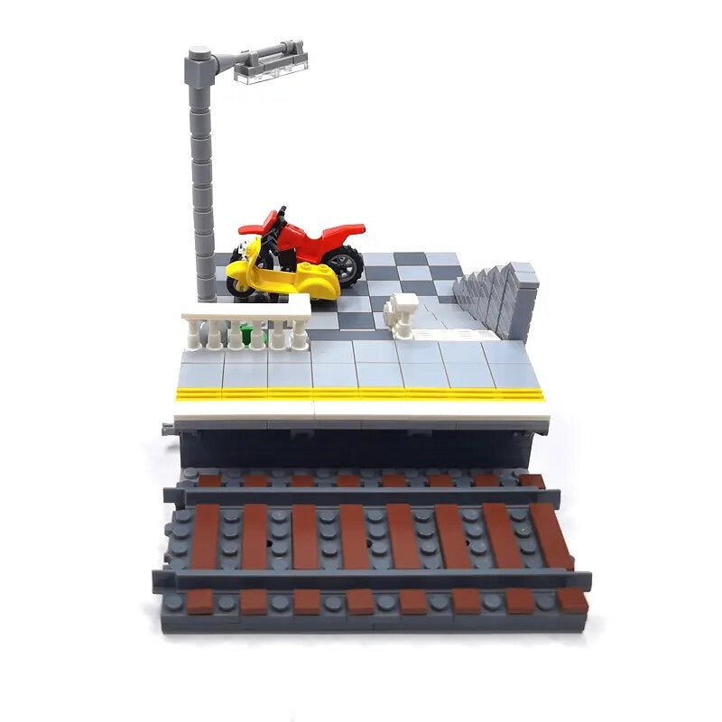 Railway or Metro Elevated Platform Building Bricks Set | General Jim's Toys | GJ-CTP
