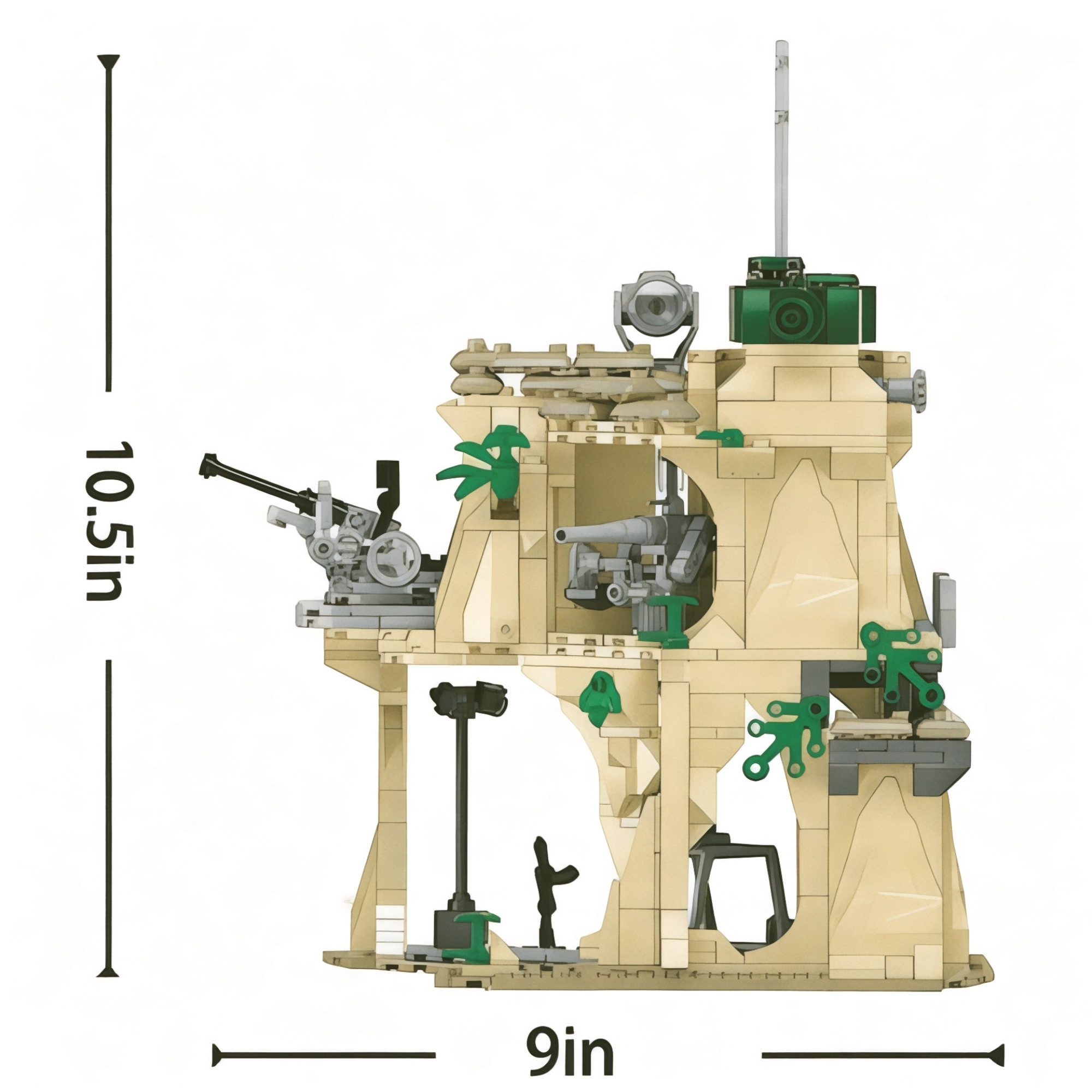 Battle of Iwo Jima WWII Military Building Blocks Set | General Jim's Toys & Bricks | GJ-BIJ