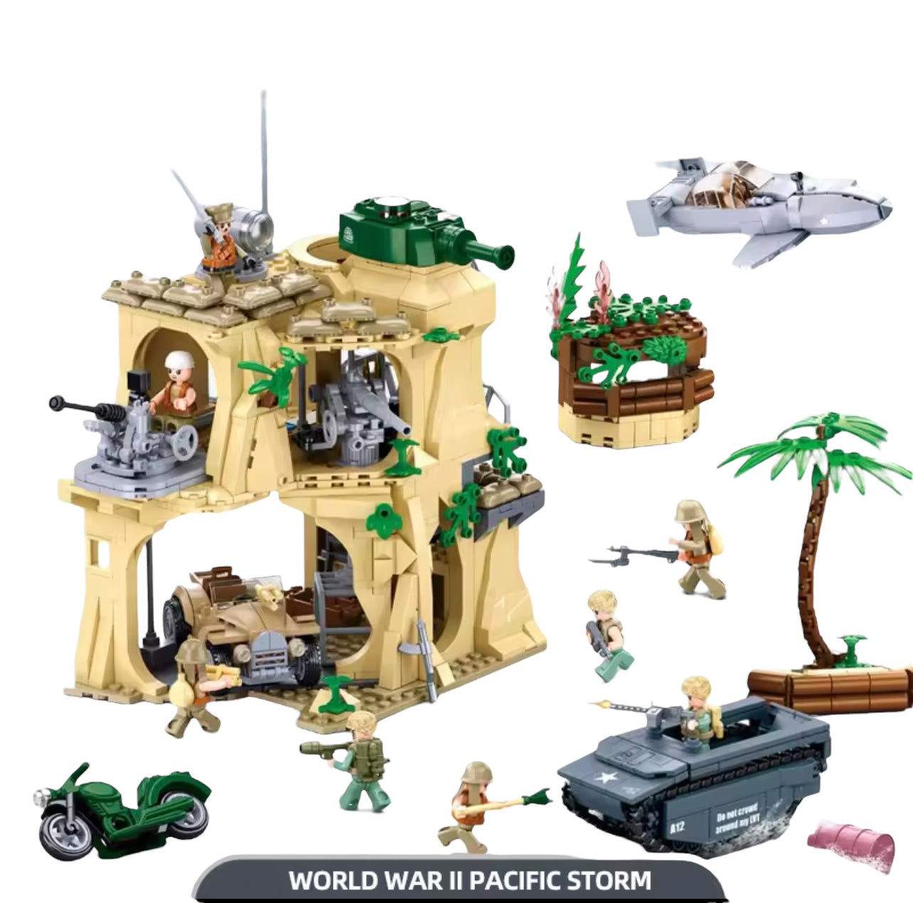 Battle of Iwo Jima WWII Military Building Blocks Set | General Jim's Toys & Bricks | GJ-BIJ