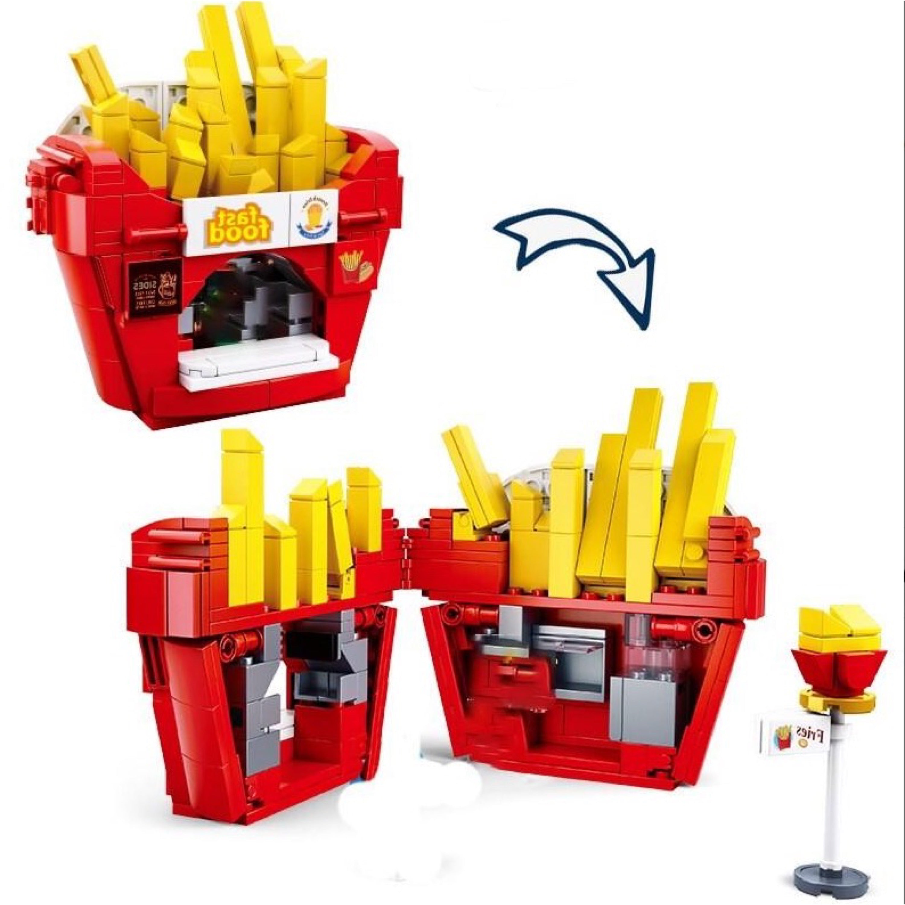 French Fry Stand Street View Building Blocks Set | General Jim's Toys | GJ-FFS