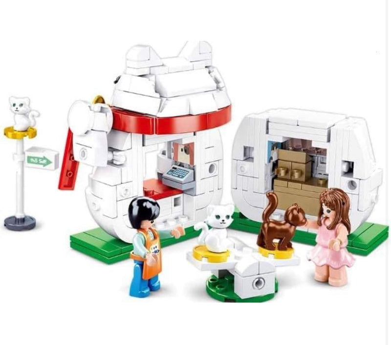 Wonder Pet Shop City Modular Building Blocks Toy Bookshop