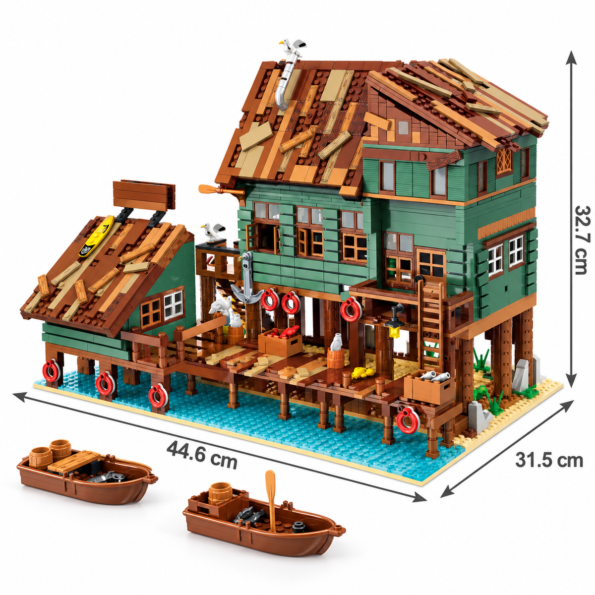 Harbortown Captain’s Wharf Building Block Set | General Jim’s Toys & Bricks | GJ-CW