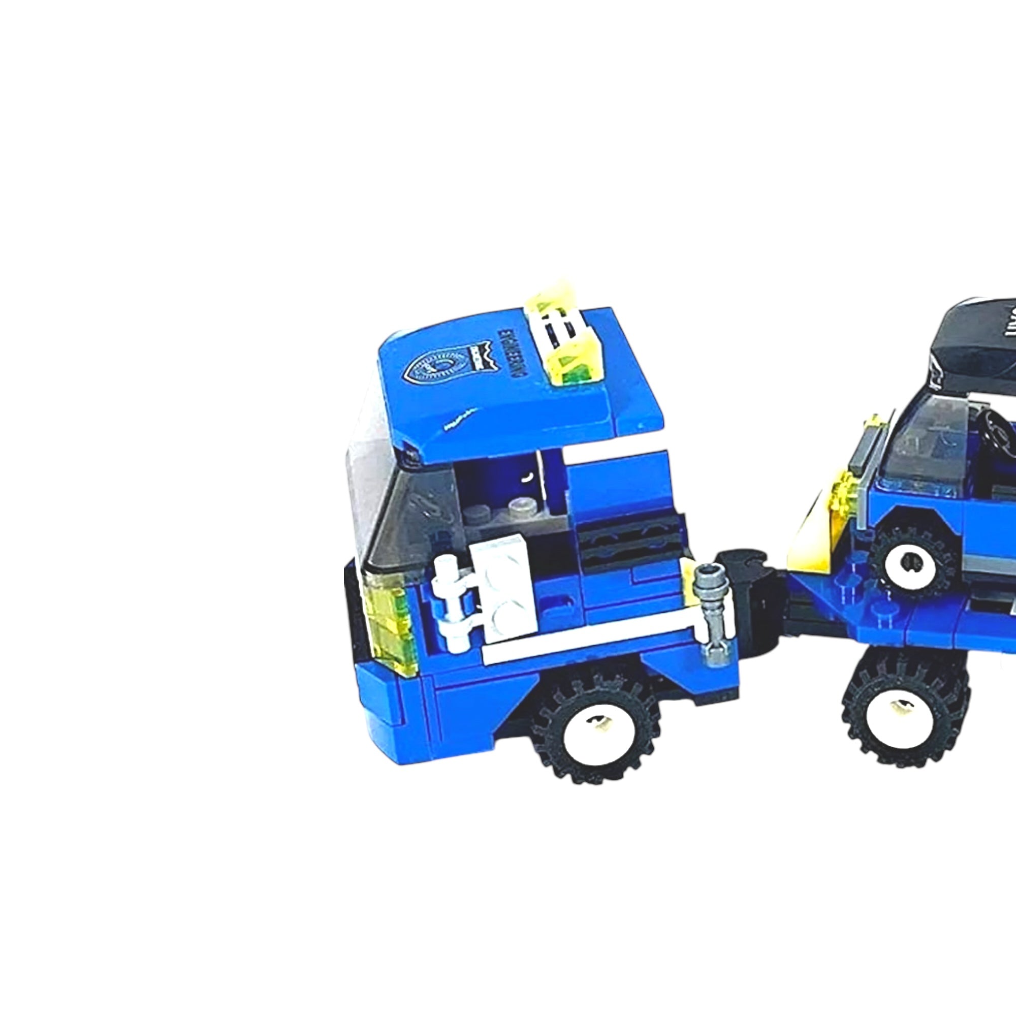 Blue Car Hauler Building Blocks Set | General Jim's Toys & Bricks | GJ-BCH