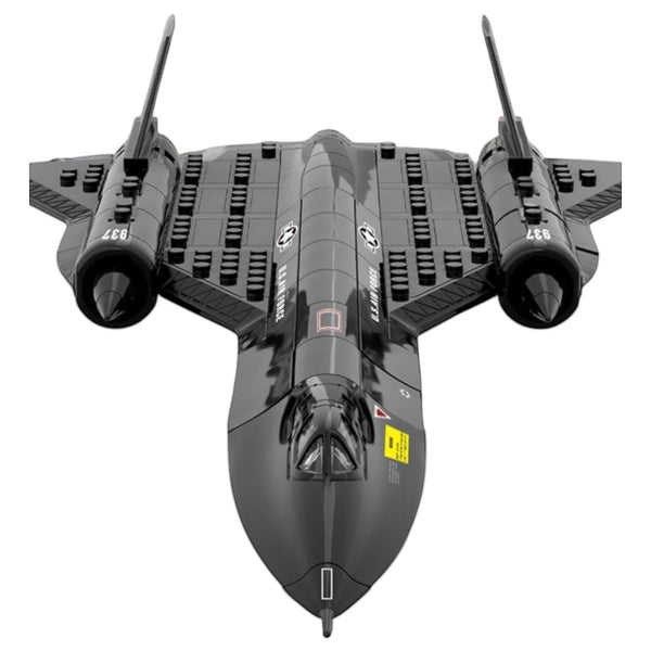 Military Series SR-71 Reconnaissance Aircraft Jet Blackbird Air Force Building Block Set (183 Pieces) -Building and Military Toys