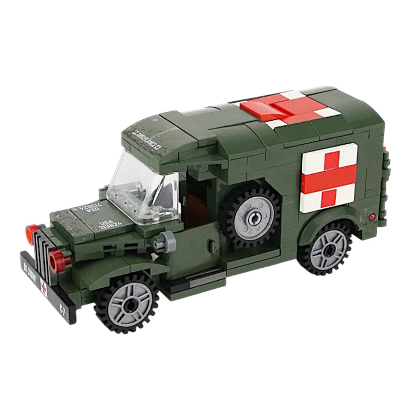 262 Piece Military WW2 Ambulance Building Blocks Toy Bricks Set | General Jim's Toys