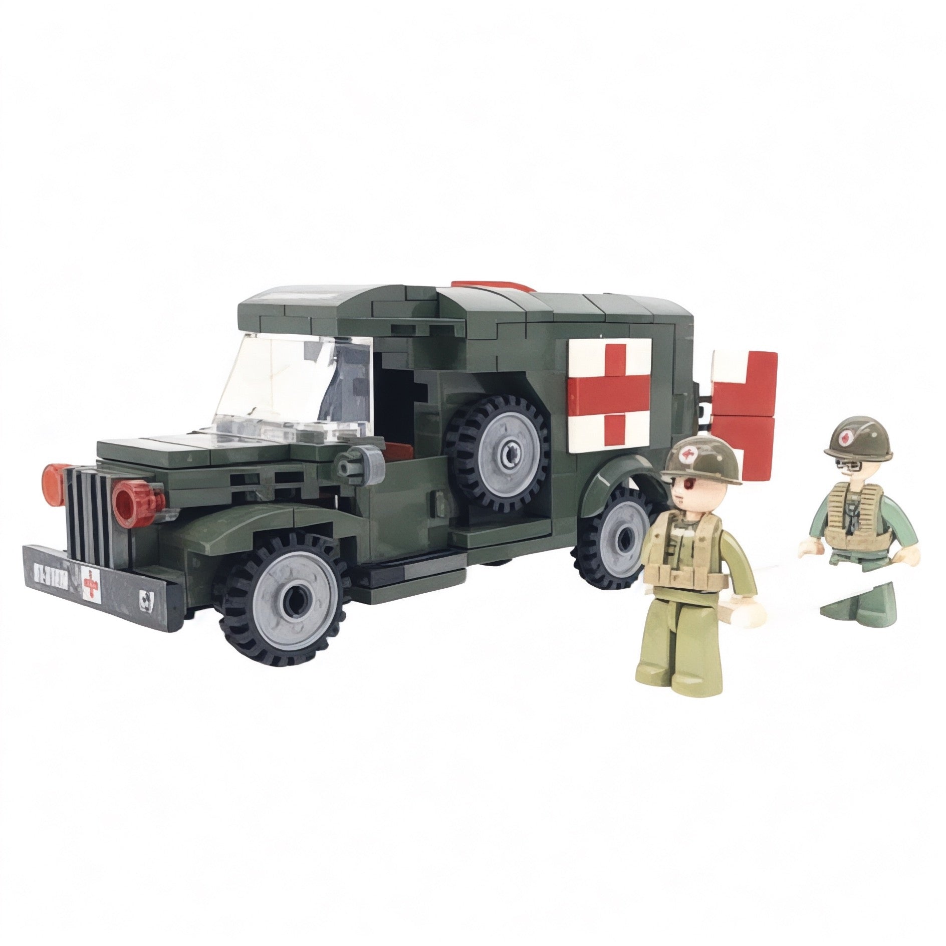 WWII U.S. Army Ambulance Building Blocks Set | General Jim's Toys & Bricks | GJ-USAM