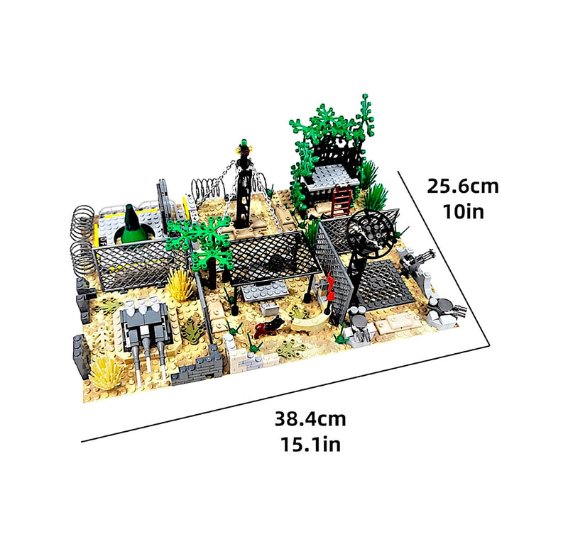 6-Piece Military Base Building Block Set – WWII-Themed Army Base Accessories – Compatible with Major Brands