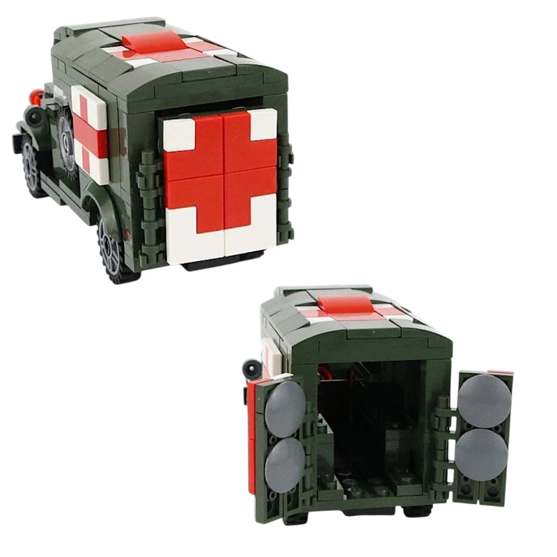 262 Piece Military WW2 Ambulance Building Blocks Toy Bricks Set | General Jim's Toys