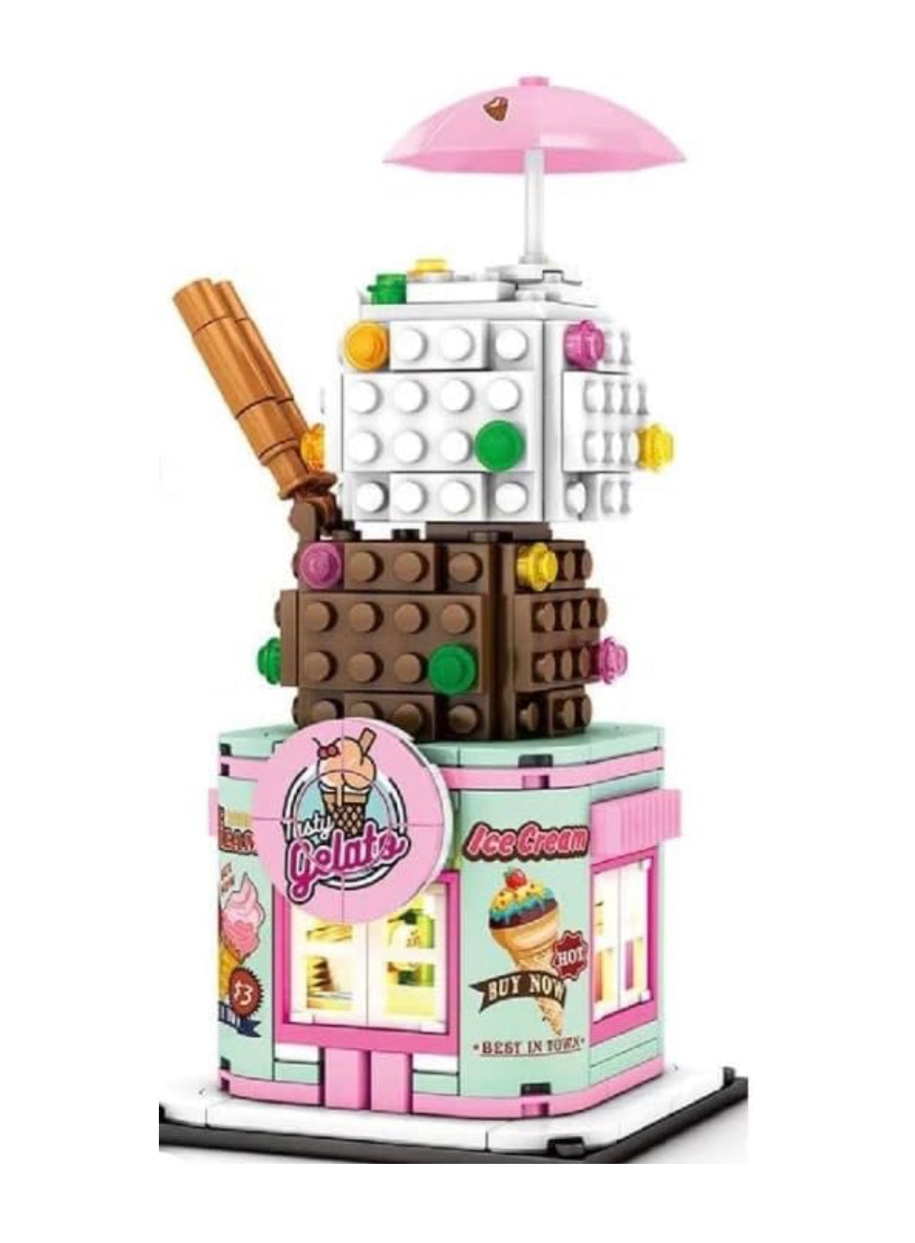 Gelato Ice Cream Shop Building Blocks Set | General Jim’s Toys & Bricks | GJ-GS