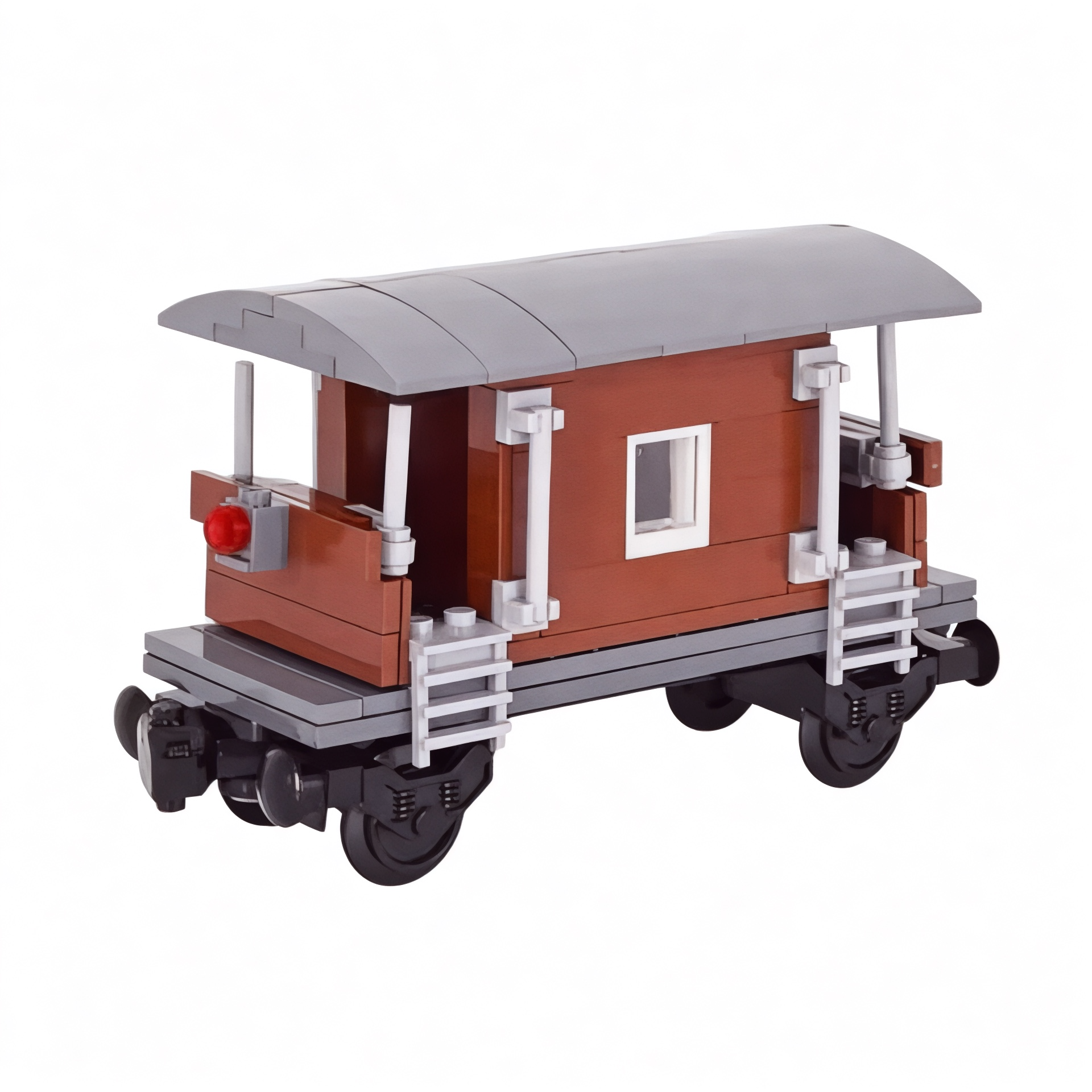 Retro Train Caboose Carriage Building Bricks Set | General Jim's Toys & Bricks | GJ-TCC
