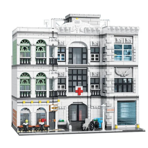 Street View Hospital Modular City Building Blocks Set | General Jim's Toys