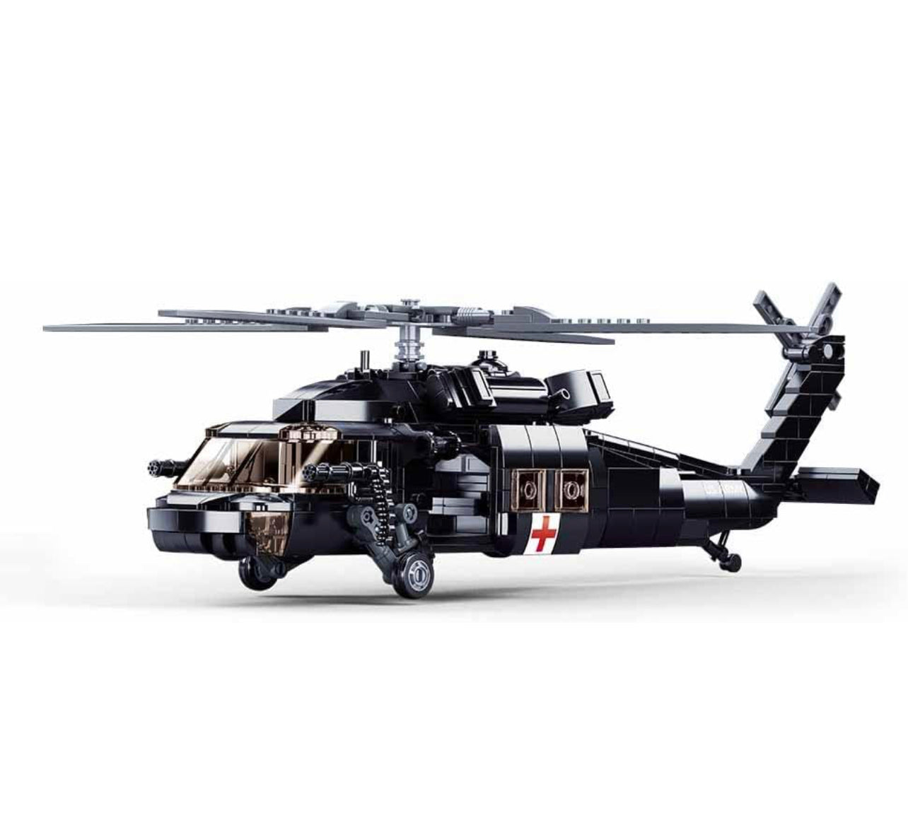 US UH-60 Marine Medical Black Hawk Military Helicopter Building Block Set | General Jim’s Toys & Bricks | GJ-UHBH