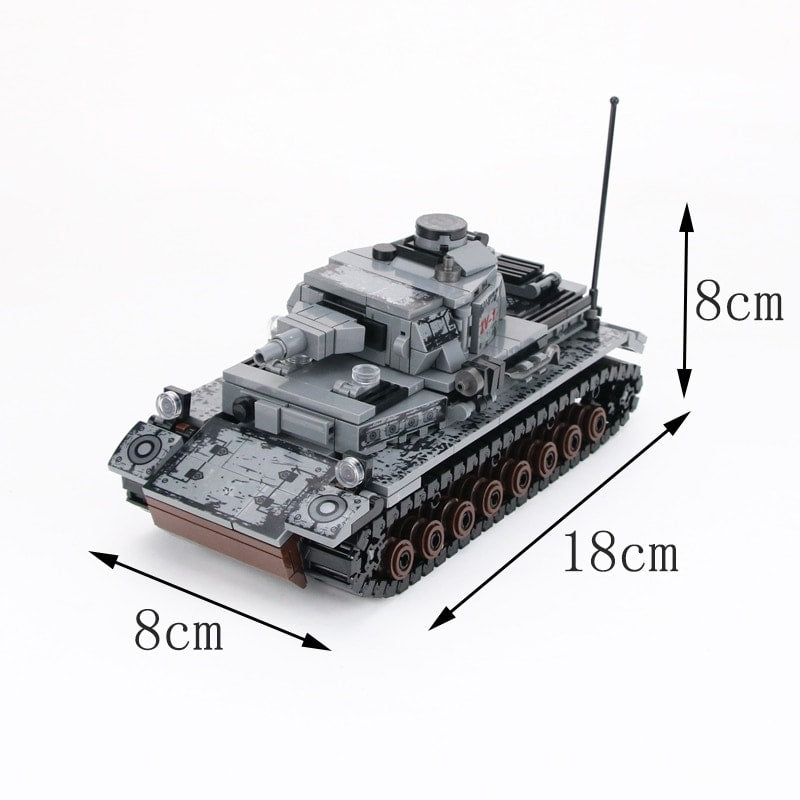 WWII Panzer IV Military Building Blocks Tank Set - Iron Steel WW2 German Tank |General Jim’s