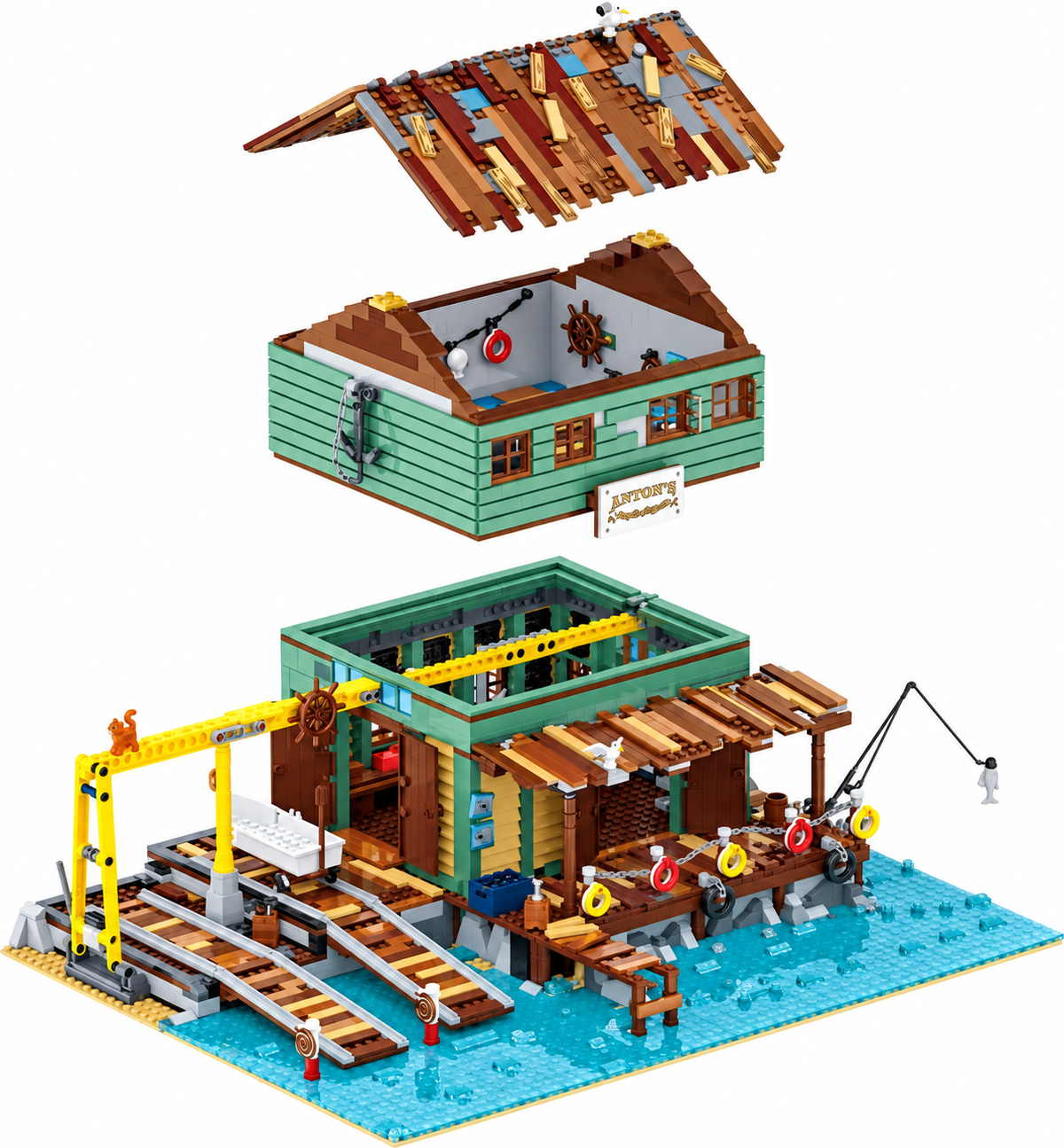 Harbortown Ship Repair Yard Building Block Set | General Jim’s Toys & Bricks | GJ-SRY