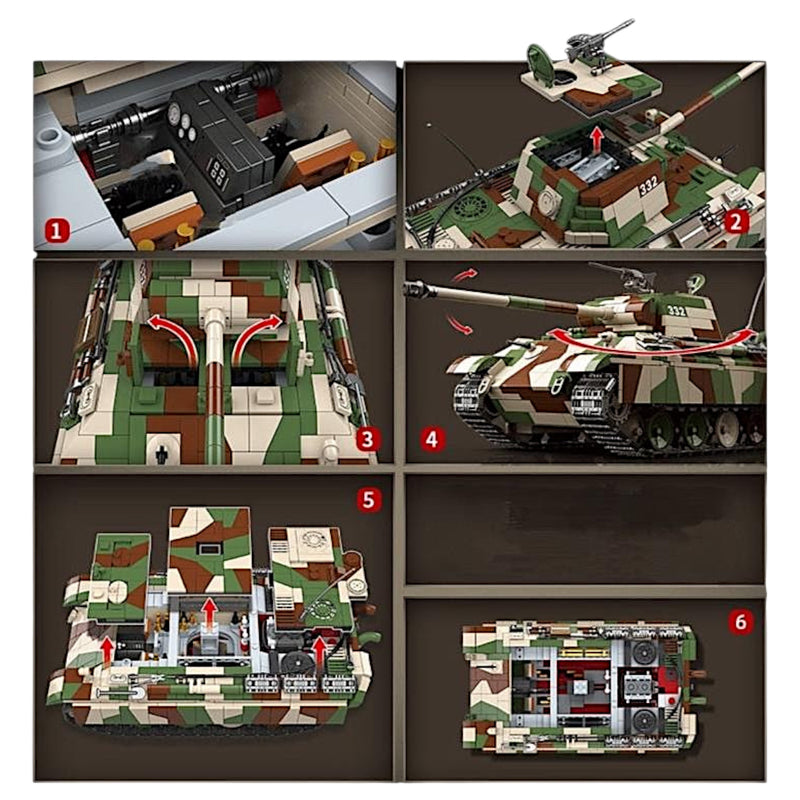 Panzerkampfwagen V 332 Panther Tank Building Blocks Bricks Set |  AUSF.G SD.KFZ.171 332