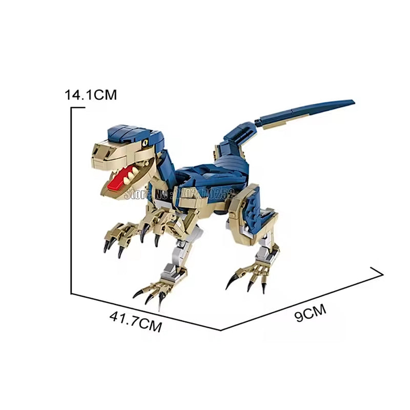 Velociraptor and Velociraptor Fossil 2 in 1 Dinosaur Building Blocks Bricks Toy Set  | General Jim's Toys