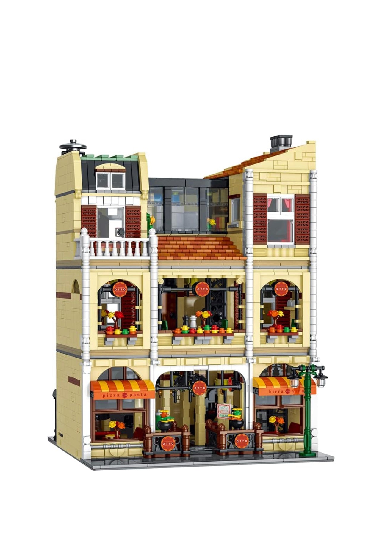 Old Town Pizzeria Modular Building Blocks Toy Set | General Jim's Toys & Bricks | GJ-PZS