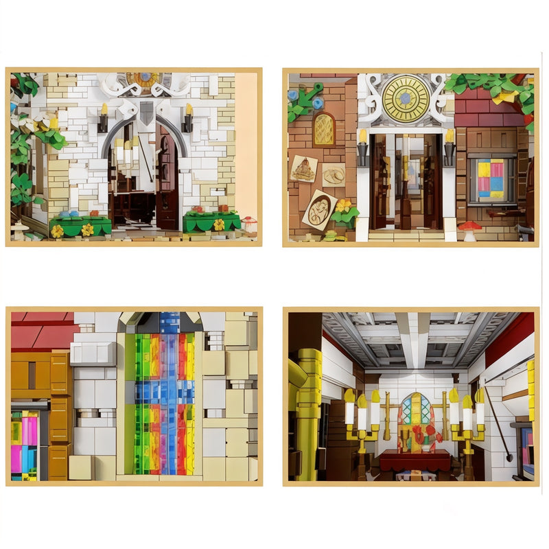 St. Andrew’s Church Building Block Set - 3221 Pieces, Medieval Architecture Model Modular Building Set | General Jim’s Toys