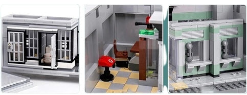 3 Level Lunatic Mad House Lunatic Asylum Hospital Modular Architecture Model with Lighting | General Jim's Toys