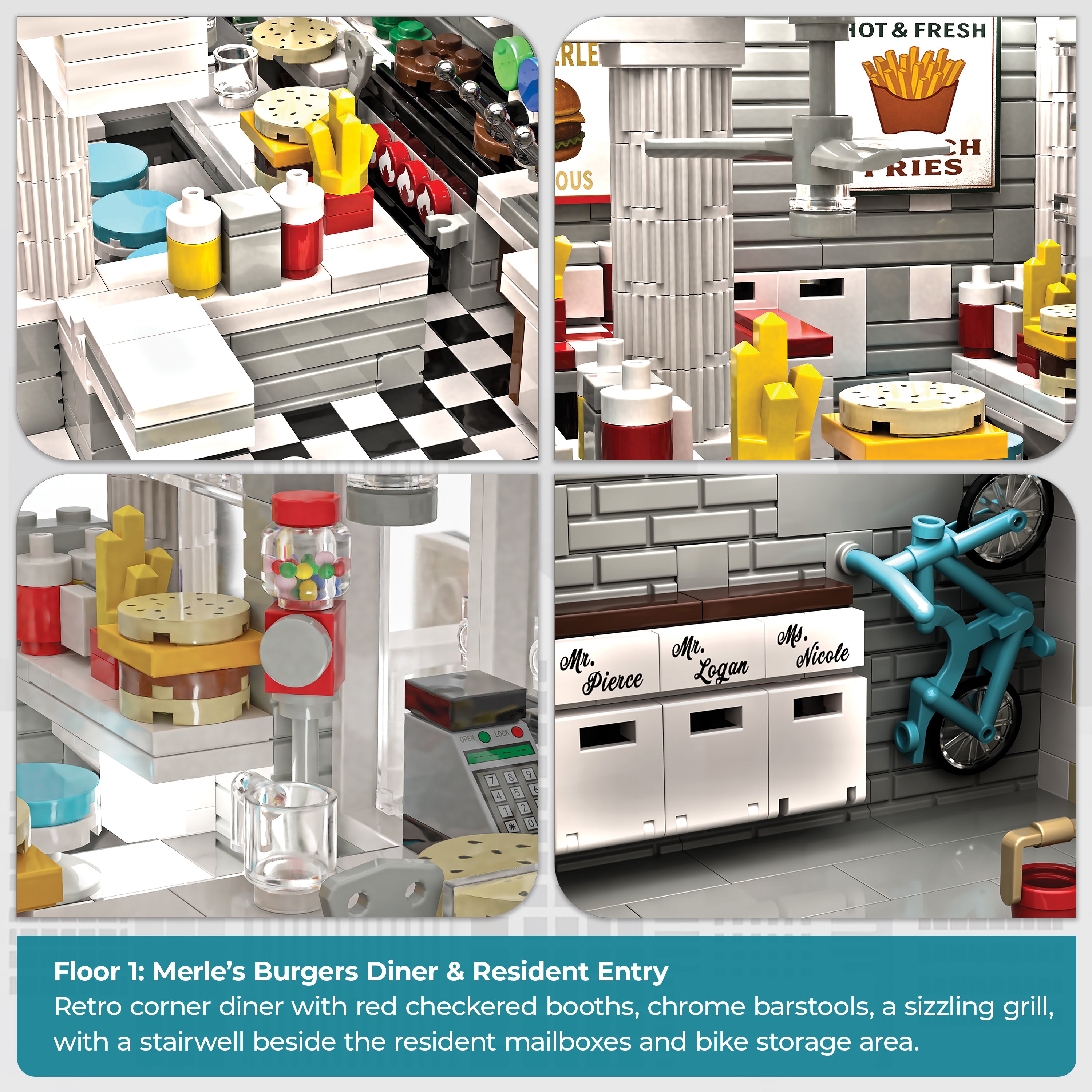 Cityview&trade; Cypress Point Condominiums & Merle’s Burgers, 6,080 Pieces | General Jim’s Toys & Bricks